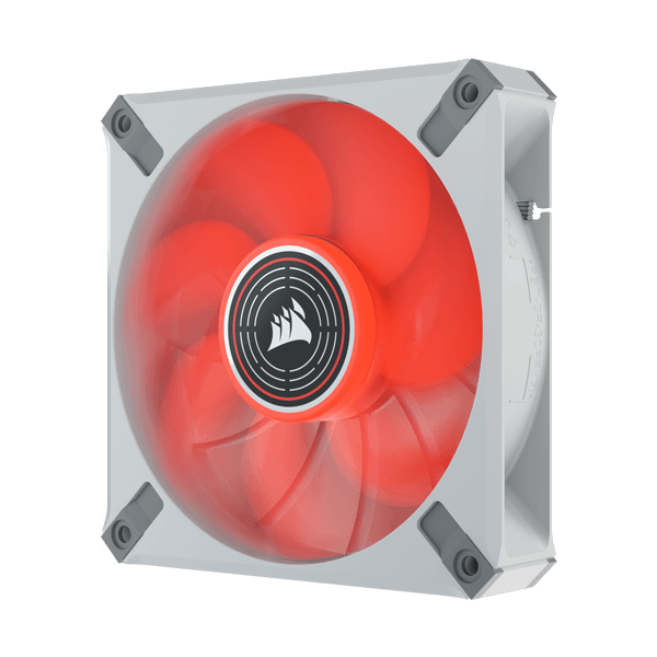 Corsair ML120 LED Elite 120mm Red LED Cabinet Fan (Single Pack - White Frame)